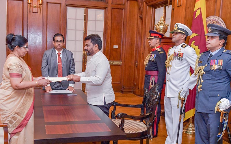 Acting Chief Justice takes oath before the President - BusinessNews.LK